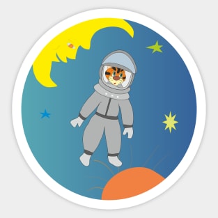 astronaut cat Sticker